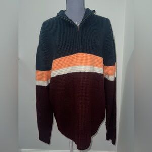 Men's Multicolor Quarter-Zip Shirt